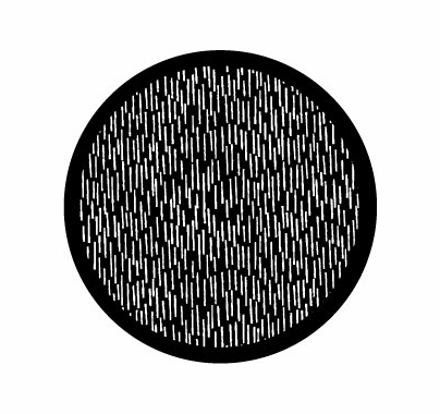 Rosco 78576 Hard Rain Raining Standard Steel Gobo Pattern