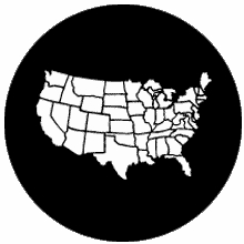Rosco America United States Map 77877 Standard Steel Gobo