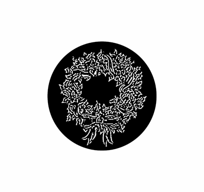 Rosco Christmas Wreath Standard Steel Gobo  78812