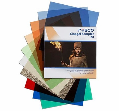 Rosco Cinegel Sampler Gel Filter Pack (15) Sheets 12"x12"