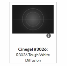 Rosco Cinegel Tough White (216)  Diffusion 3026 Gel Filter Sheet