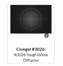 Rosco Cinegel Tough White (216)  Diffusion 3026 Gel Filter Sheet