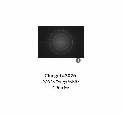 Rosco Cinegel Tough White (216)  Diffusion 3026 Gel Filter Sheet