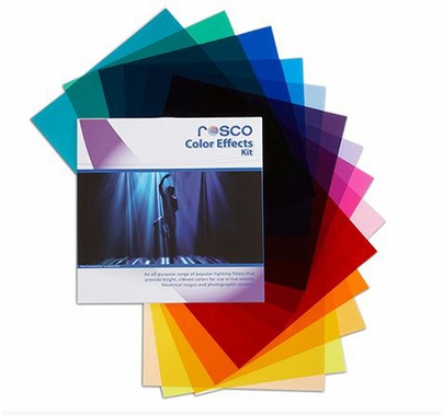Rosco Color Effects Party Lighting Gel Filter Pack (15) Sheets 12"x12"