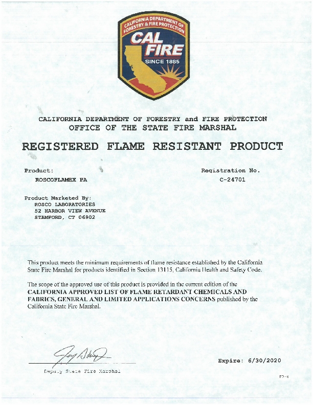 Flame Retardant Paint Additive Rosco Flamex PA BarnDoor