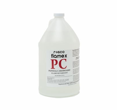 Rosco Flamex PC Fire Retardant for Paper, Cardboard, 1 Gallon
