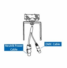 Rosco Miro Cube LED DMX Track Adapter w/ Yoke BLACK