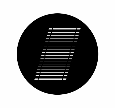 Rosco Oblique Blind Steel Gobo 77717
