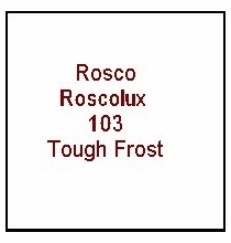 Rosco Roscolux 103 Tough Frost Diffusion Gel Filter Sheet 20"x24"