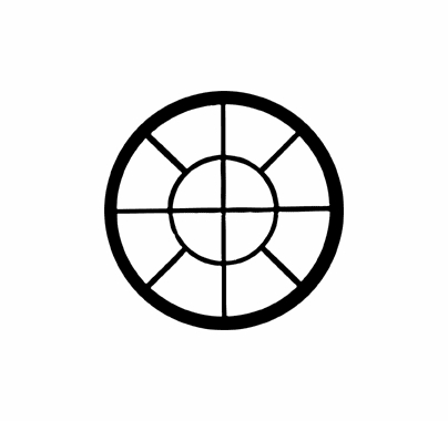 Rosco Round Window 78254 Standard Steel Gobo