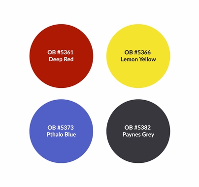 Rosco Scenic Sets Cool Primaries Paint Test Kit OB