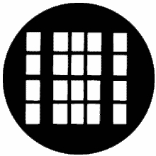 Rosco Vernacular Window  77137 Standard Steel Gobo