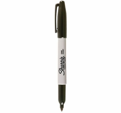 Sharpie Fine Point Black Permanent Marker, Single