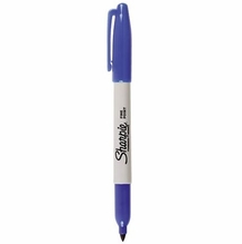 Sharpie Fine Point Blue Permanent Marker, Single