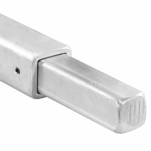 Square Aluminum Tube 1" Radius Edge Male Pin | 6ft
