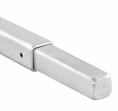 Square Aluminum Tube 3/4" with Male Pin | 3ft