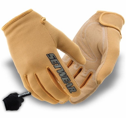 Tan Stealth Nylon Work Gloves Touch Screen Friendly