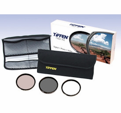 Tiffen 58mm Photo Essentials Filter Kit, UV, 812, Polarizer, 58TPK1