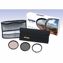 Tiffen 58mm Photo Essentials Filter Kit, UV, 812, Polarizer, 58TPK1