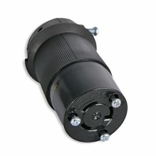 Twist Lock Female Connector Black, 20A / 125V, NEMA, L5-20, Cable Mount