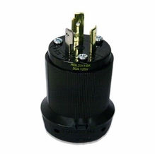 Twist Lock Male Plug Black, 20A / 125V, NEMA, L5-20, Cable Mount