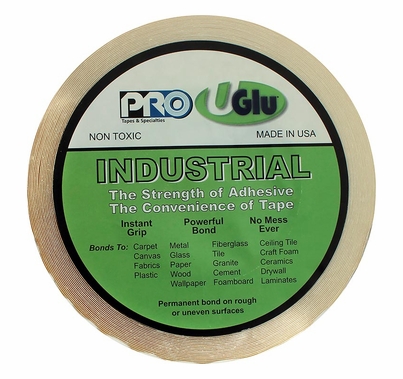 UGlu Clear Adhesive Sticky Tape 1"X 65' Clear Butyl