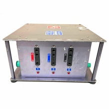 Used Dadco 600 Amp Three Phase Distro Box Cam Feed Thru to (6) 100A Stage Pin