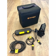 Used Dedolight 150w DLH4 w/ 24v Dimmable Power Supply, Barndoor, Case