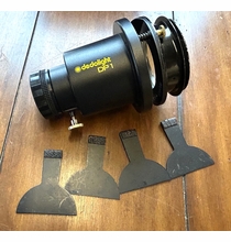 Used Dedolight DP1 Projection Attachment with 85mm Lens - framing shutters and pouch