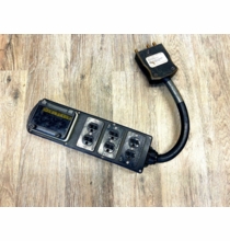 Used Lex 100A Woodhead Male Stage Pin to (5) 20A Edison | Breakered