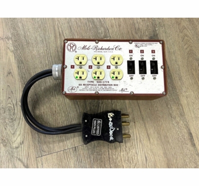Used Mole Richardson 60A / 125V Stage Pin to (3) 20A Edison
