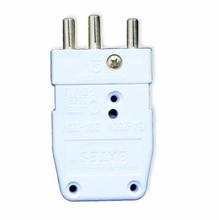 White 20A Stage Pin Plug Male In-Line 120VAC