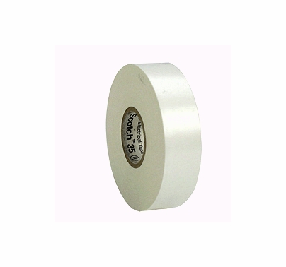 White 3M 35 Electrical Tape Vinyl 3/4" x 66 yds T125