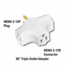 White Cube Triple Tap NEMA 5-15