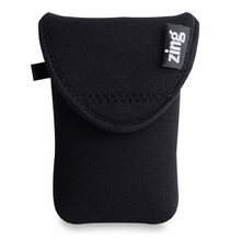 Zing Neoprene Medium Belt Bag w/ Flap Closures, Black