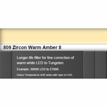 Zircon 809 Warm Amber 8 LED Lighting Gel Sheet