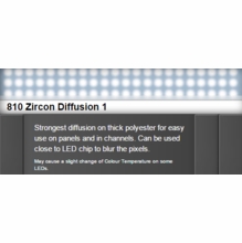 Zircon 810 Diffusion 1 LED Lighting Gel Sheet