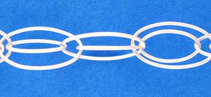 Sterling Silver Chain 315M  - Matte Finish Double Oval Link Cable sold out
