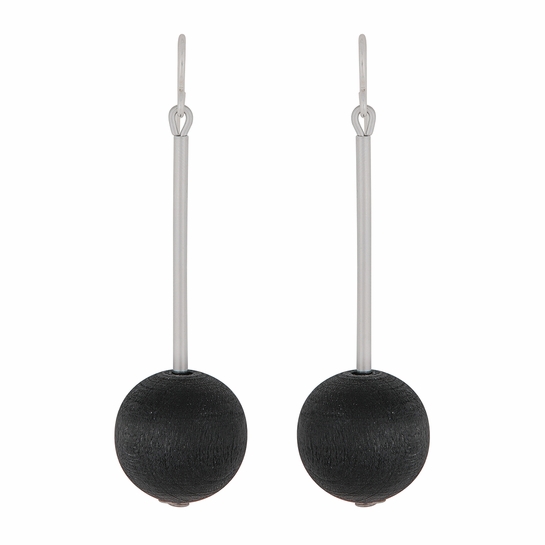 aarikka Elsa Black Drop Earrings