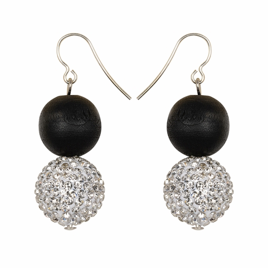 aarikka Heijastus Black / Silver Earrings