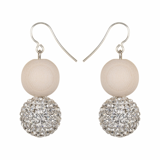aarikka Heijastus Ivory / Silver Earrings