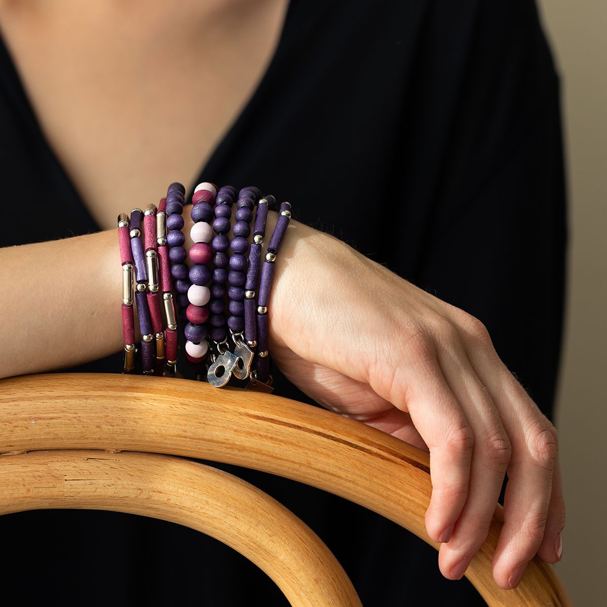 aarikka Herkka Dark Purple Bracelet Finnish Gifts for Her