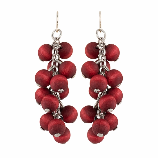 aarikka Herukka Wine Red Earrings