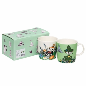 Arabia Moomin Little My / Snufkin Mug Set - 80th Anniversary