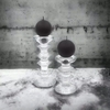 Festivo Black Ball Candles - Set of 2