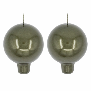 Festivo Metallic Luster Moss Candles - Set of 2