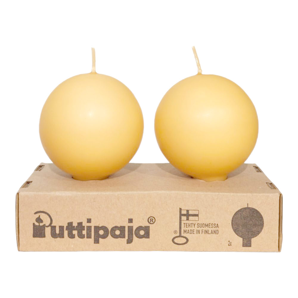 Festivo Okra Ball Candles Set of 2 Festivo Ball Candles