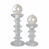 Festivo Pearl Ball White Candles - Set of 2