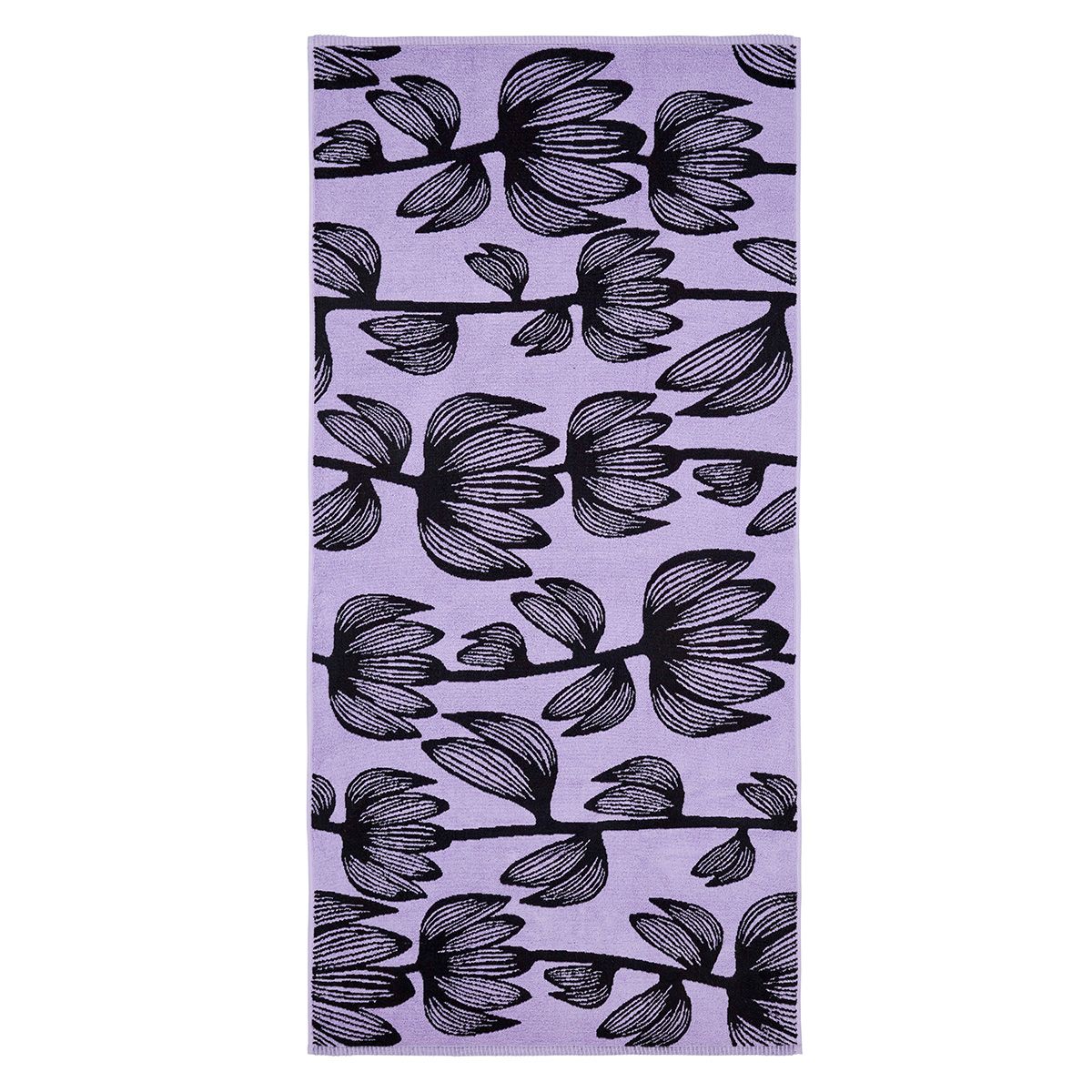 Finlayson Alma Lilac / Black Bath Towel Finlayson Bath Towels