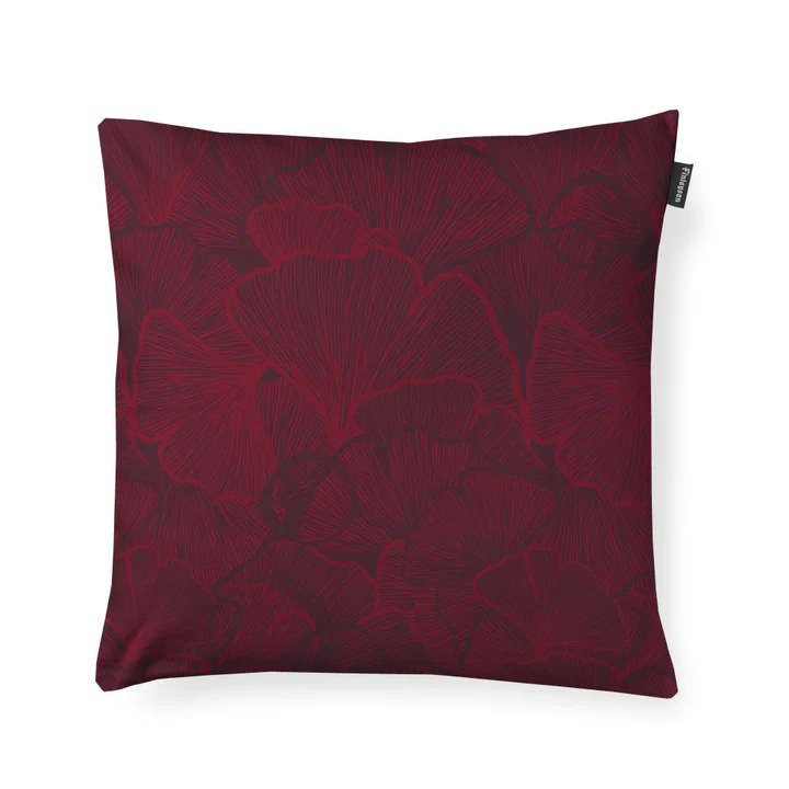 Finlayson Elämän Jälki Red Throw Pillow Finlayson Throw Pillows